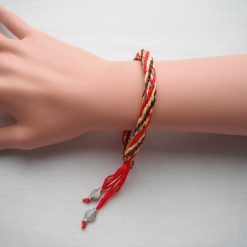 Red & Multi Sparkle Kumihimo Bracelet