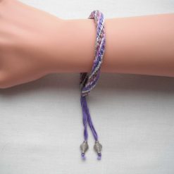 Light Purple & Silver Sparkle Kumihimo Bracelet