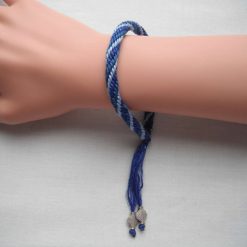 Blue Mix Shimmer Kumihimo Bracelet