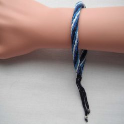 Blue Tones Shimmer Kumihimo Bracelet