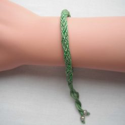 Green Sparkle Kumihimo Bracelet