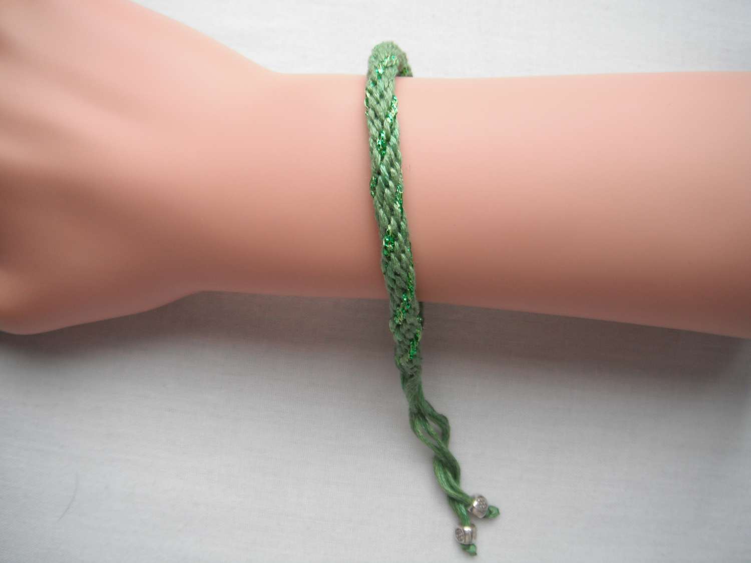 Green Sparkle Kumihimo Bracelet Green Sparkle Kumihimo Bracelet