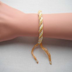 Yellow Shimmer Kumihimo Bracelet