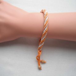 Yellow & White Shimmer Kumihimo Bracelet