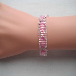 Pink Loom Beaded Bracelet