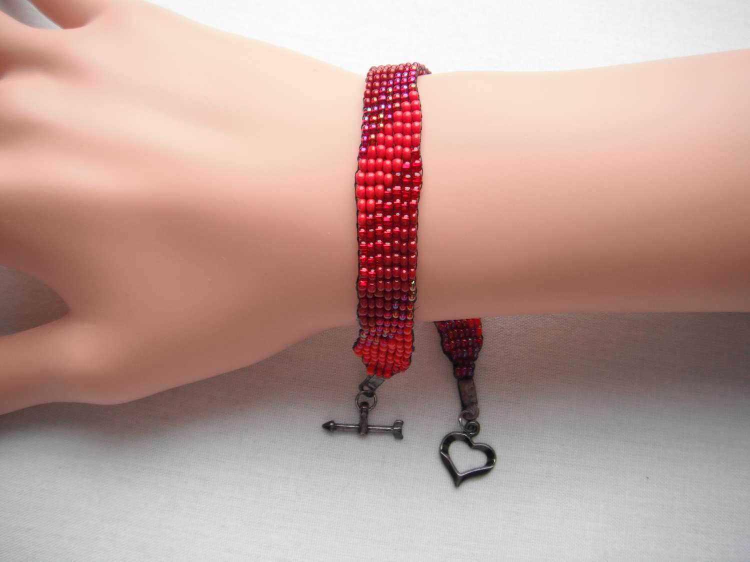 Red Loom Beaded Bracelet Red Loom Beaded Bracelet