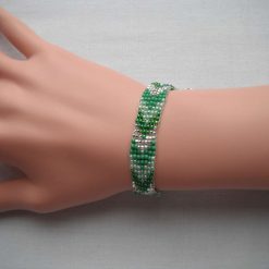 Green Mix Loom Beaded Bracelet