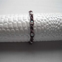 Purple & Clear Twisted Shamballa Bracelet