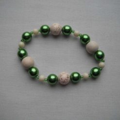 Green & Cream Bracelet