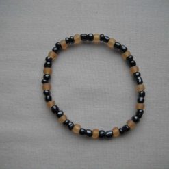 Hematite & Opaque Cream Bracelet