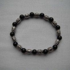 Antique Silver & Black Bracelet