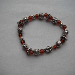 Amber & Antique Silver Bracelet