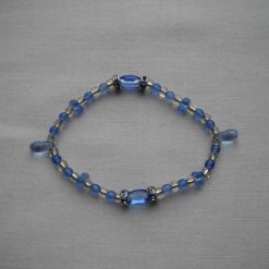 Blue Droplet & Silver Bracelet