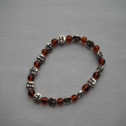 Amber Antique Silver Faces Bracelet