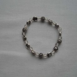 Clear Antique Silver Sun & Moon Bracelet