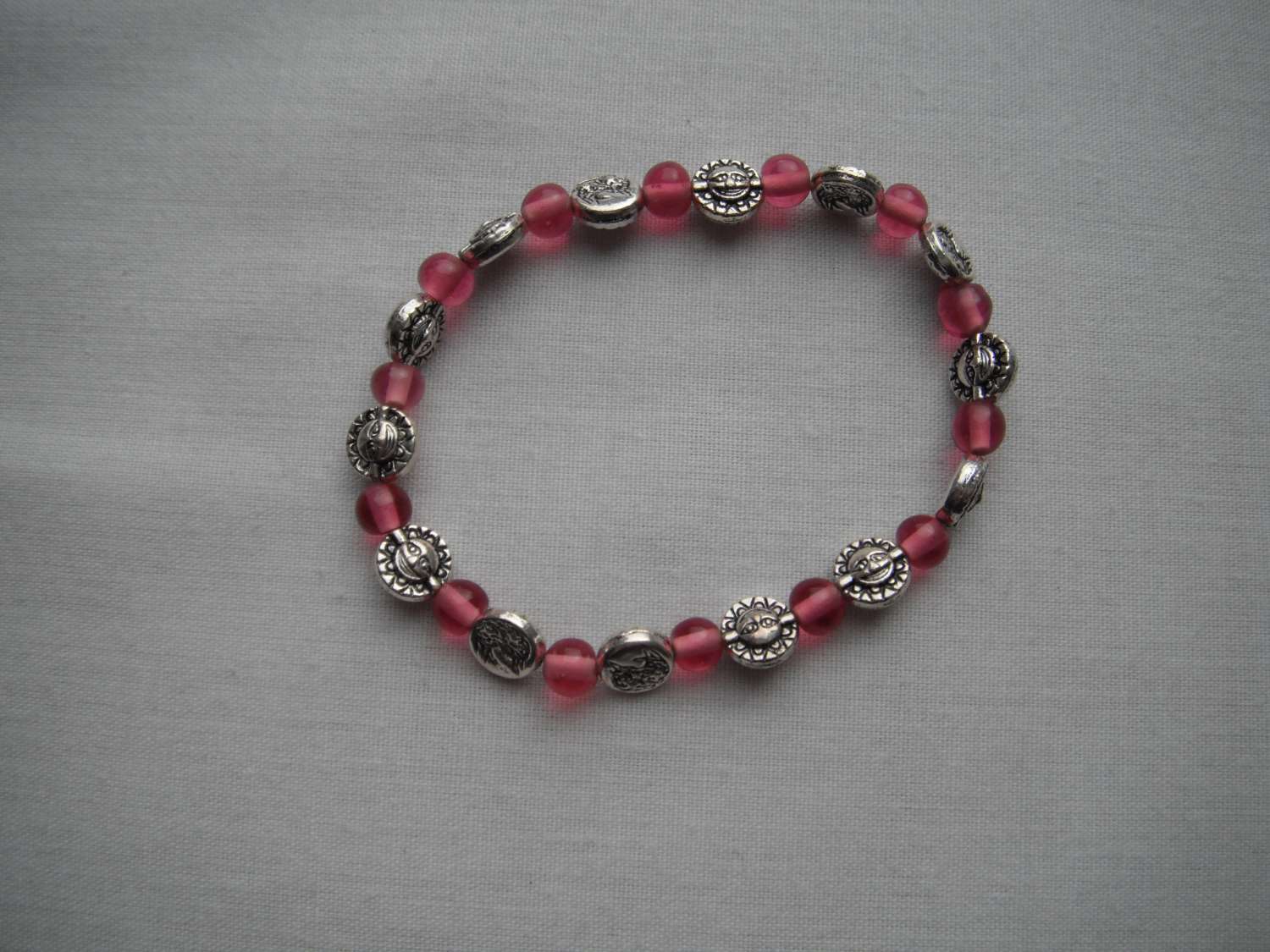 Rose Antique Silver Sun & Moon Bracelet Rose Antique Silver Sun & Moon Bracelet