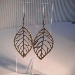 Large Open Leaf Earrings