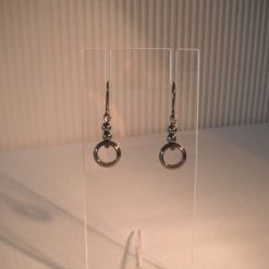 Hematite Hoop Earrings (1)