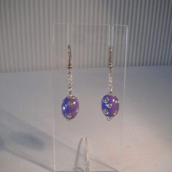 Purple & Gem Drop Earrings