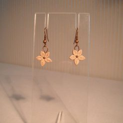 Wooden Flower Earrings