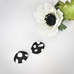 Large cow print earrings