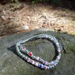 Pink splash drawbench bead bracelet 2 Pink splash drawbench bead bracelet 2