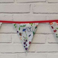 Light Grey Floral Bunting 100% cotton, Wild Flower & Insects Bunting, Floral Garland, Garden Bunting, Bee Bunting, Fabric Bunting, 10 double sided flags 2.5m 6 Light Grey Floral Bunting 100% cotton, Wild Flower & Insects Bunting, Floral Garland, Garden Bunting, Bee Bunting, Fabric Bunting, 10 double sided flags 2.5m 6