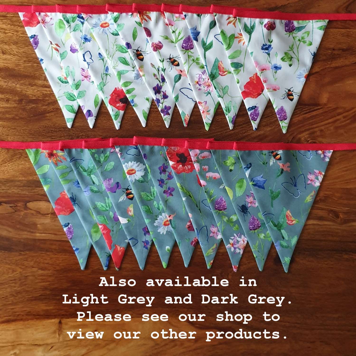 White Floral Bunting 100% cotton, Wild Flower & Insects Bunting, Floral Garland, Garden Bunting, Bee Bunting, Fabric Bunting, 10 double sided flags 2.5m White Floral Bunting 100% cotton, Wild Flower & Insects Bunting, Floral Garland, Garden Bunting, Bee Bunting, Fabric Bunting, 10 double sided flags 2.5m