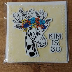 Giraffe Birthday Card