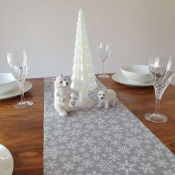 Christmas Table Runner, Christmas Bunting, Grey Snowflake Table Runner, Christmas Table Decoration 12 Christmas Table Runner, Christmas Bunting, Grey Snowflake Table Runner, Christmas Table Decoration 17
