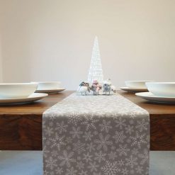 Christmas Table Runner, Christmas Bunting, Grey Snowflake Table Runner, Christmas Table Decoration 6 Christmas Table Runner, Christmas Bunting, Grey Snowflake Table Runner, Christmas Table Decoration 11