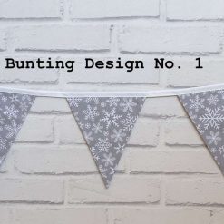 Christmas Bunting, Grey Snowflake Bunting, Christmas Decorations, Festive Bunting 3