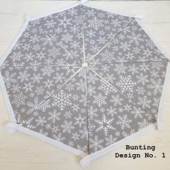 Christmas Bunting, Grey Snowflake Bunting, Christmas Decorations, Festive Bunting 5