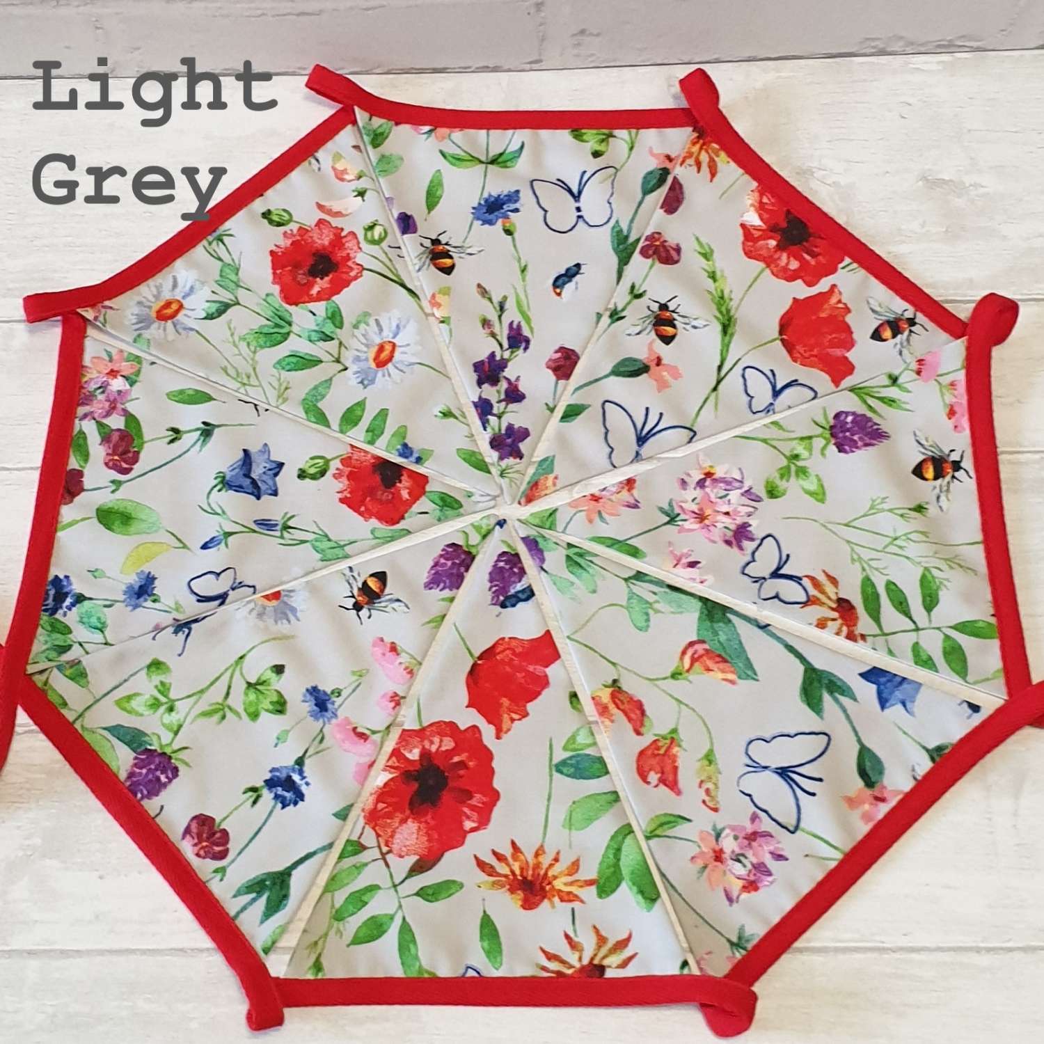 Floral Bunting 100% cotton, Wild Flower & Insects Bunting, Floral Garland, Garden Bunting, Bee Bunting, Fabric Bunting, 10 double sided flags 2.5m Floral Bunting 100% cotton, Wild Flower & Insects Bunting, Floral Garland, Garden Bunting, Bee Bunting, Fabric Bunting, 10 double sided flags 2.5m