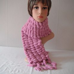 Super Soft Chunky Pompom Scarf With Tassels