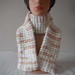 Super Soft Pompom Scarf With Pompoms