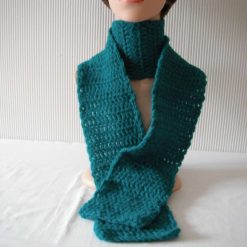 Crochet Jade/Sparkle Scarf