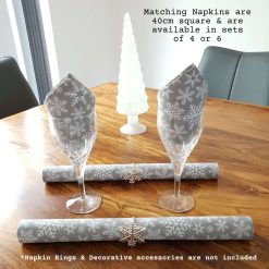 Christmas Table Runner, Christmas Bunting, Grey Snowflake Table Runner, Christmas Table Decoration 4 Christmas Table Runner, Christmas Bunting, Grey Snowflake Table Runner, Christmas Table Decoration 9
