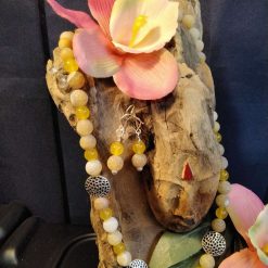 Dragon vein agate necklace and earrings