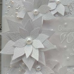 Luxury Handmade Wedding Card - White on White - Congratulations on your Wedding Day 2 Luxury Handmade Wedding Card - White on White - Congratulations on your Wedding Day 2