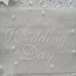 Luxury Handmade Wedding Card - White on White - Congratulations on your Wedding Day 3 Luxury Handmade Wedding Card - White on White - Congratulations on your Wedding Day 3