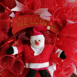 Red santa welcome wreath 2 Red santa welcome wreath 2