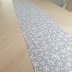 Christmas Table Runner, Christmas Bunting, Grey Snowflake Table Runner, Christmas Table Decoration 2 Christmas Table Runner, Christmas Bunting, Grey Snowflake Table Runner, Christmas Table Decoration 7