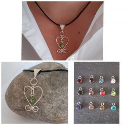 Personalised Birthstone Pendant Necklace