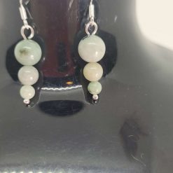 Green Burmese Jade Earrings – Elegant Gold/Sterling Silver Design 1 Green Burmese Jade Earrings – Elegant Gold/Sterling Silver Design 1