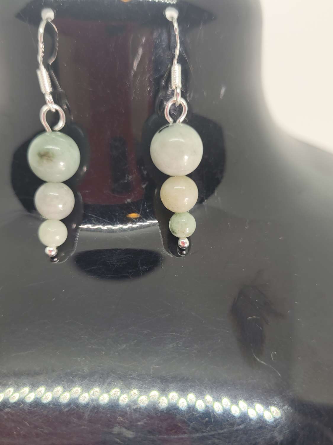 Green Burmese Jade Earrings – Elegant Gold/Sterling Silver Design Green Burmese Jade Earrings – Elegant Gold/Sterling Silver Design