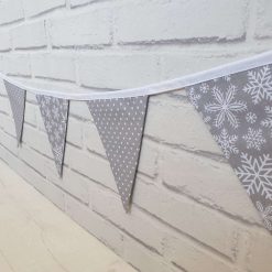 Christmas Bunting, Grey Snowflake & Dot Bunting, Double Sided Christmas Bunting, Xmas Garland, Xmas Bunting, Scandi Bunting, Christmas Decorations 1 Christmas Bunting, Grey Snowflake & Dot Bunting, Double Sided Christmas Bunting, Xmas Garland, Xmas Bunting, Scandi Bunting, Christmas Decorations 1