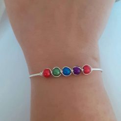 Silver Bangle , Colourful Bangle 6 Silver Bangle , Colourful Bangle 6