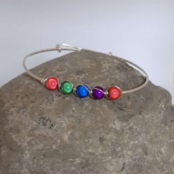 Silver Bangle , Colourful Bangle 2 Silver Bangle , Colourful Bangle 2