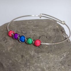 Silver Bangle , Colourful Bangle